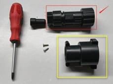 The manufacturer's EPS connector with a lockable shroud to be fitted