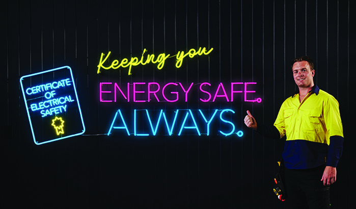 Certificate of electrical safety. Keeping you energy safe. Always. Certificate of electrical safety. Keeping you energy safe. Always.