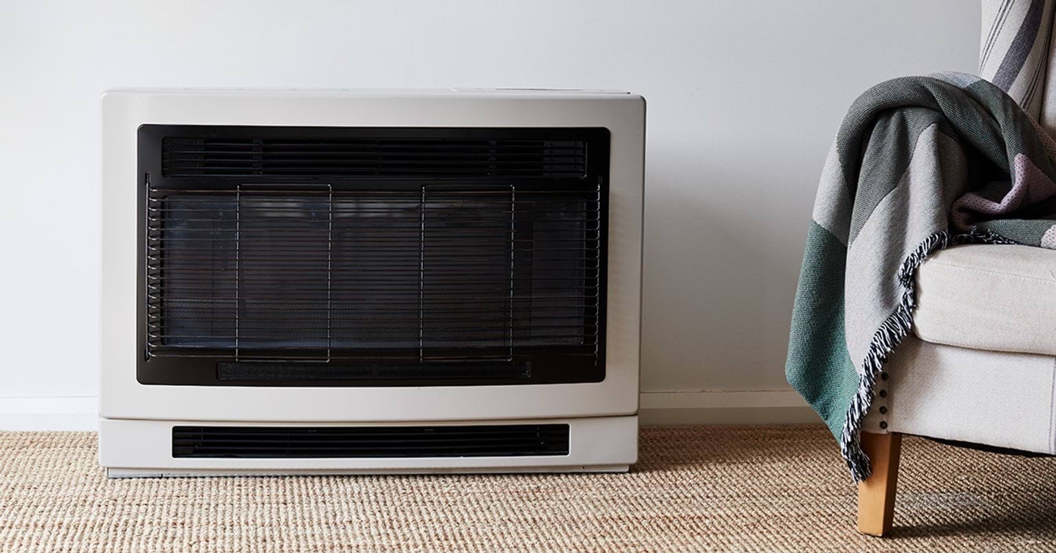 A gas heater in a living room A gas heater in a living room